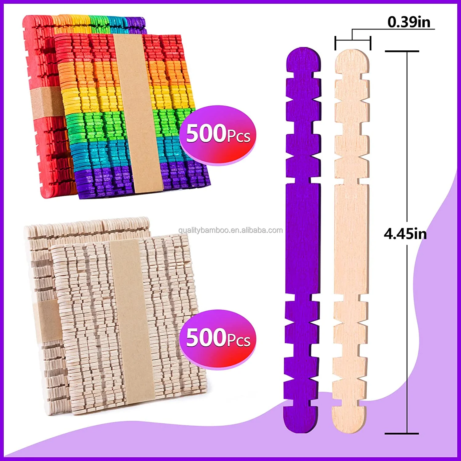 Rainbow Popsicle Sticks, Arts and Crafts for DIY Game Making, Building Design