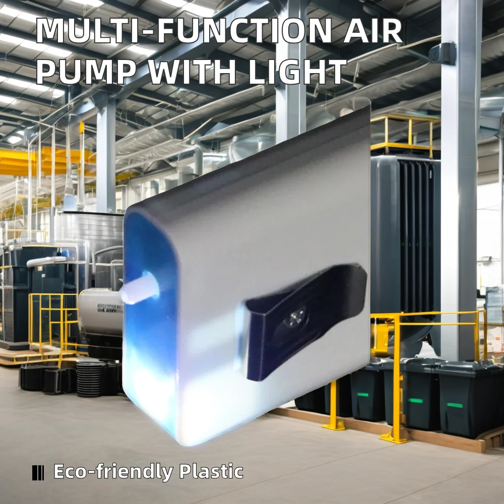 Multi-Function Mobile Oxygen Flushing Pump with Light Plastic Air Pump for Fishing Aquarium Live Baits for Oxygenated Water