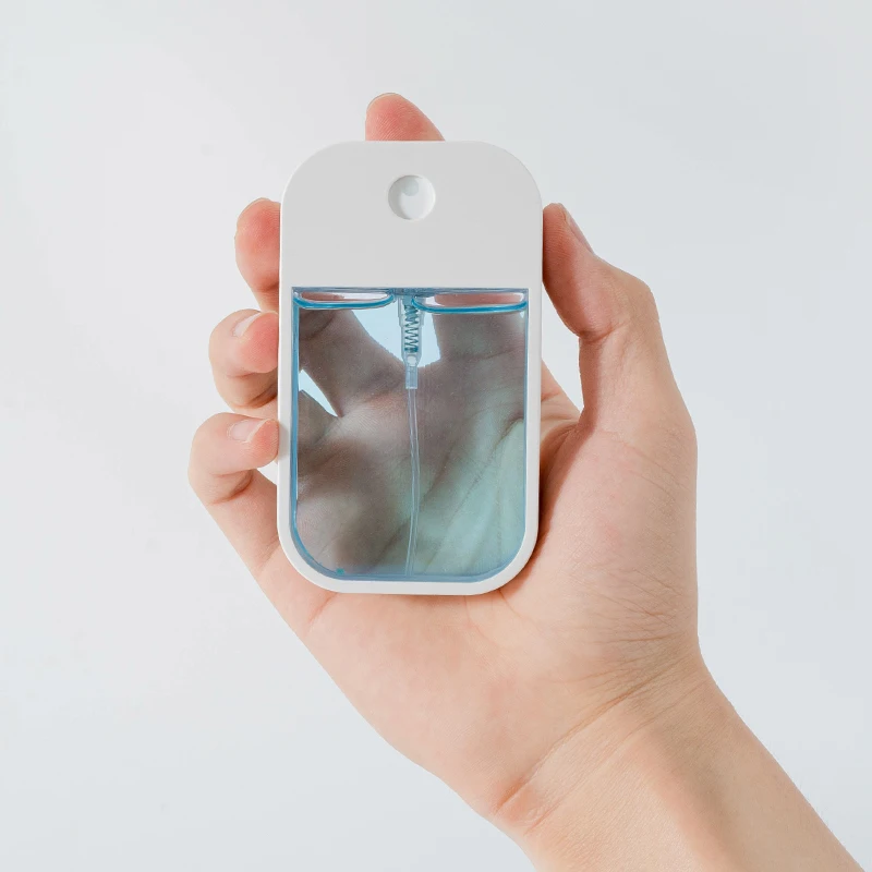 Tech-bio Pocket Portable Reusable Hand Sanitizer  Fine Mist Hand Sanitizer Credit Card Plastic Spray