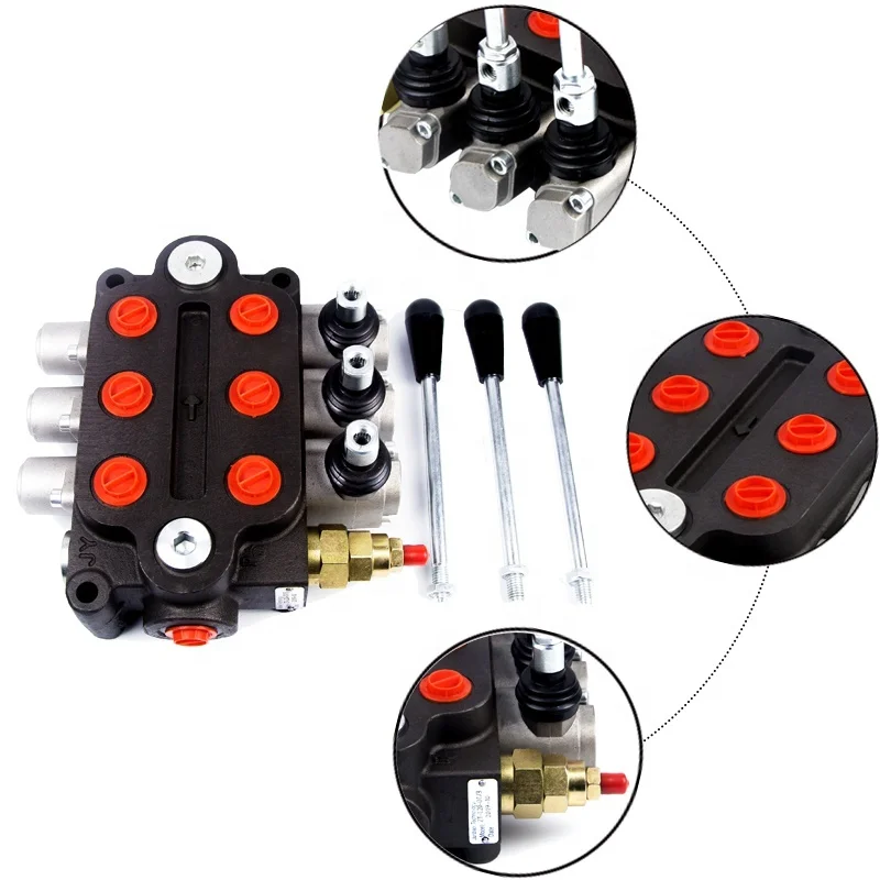 Interchangeable Spools Hydraulic Remote Control Valve Hydraulic Pilot Valve