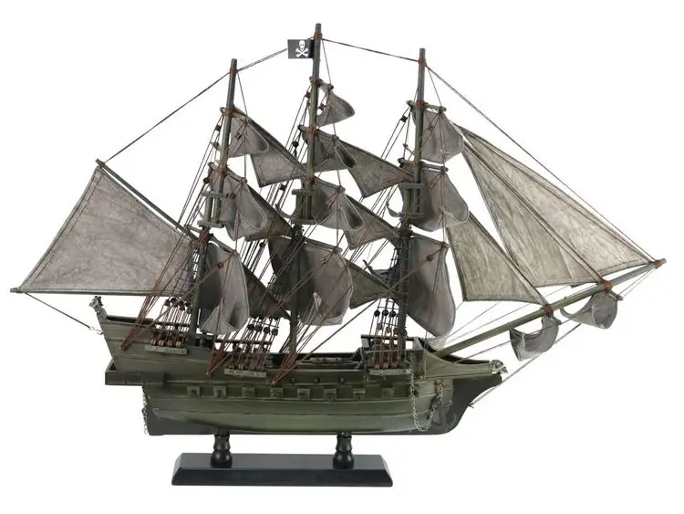 Wooden pirate ship model of the caribbean flying ducthman Nautical gift maritime Decoration scale model boat rustic decor