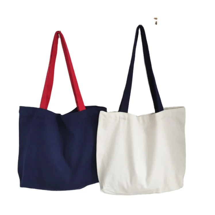 Standard Size Cheap Plain Cotton Shopping Bag Recycled With Logo Canvas Tote Bag