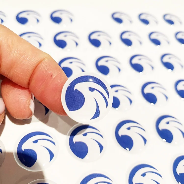 Custom High Quality Eco Friendly Resin Epoxy Stickers Manufacturers Clear Gel Logo Sticker
