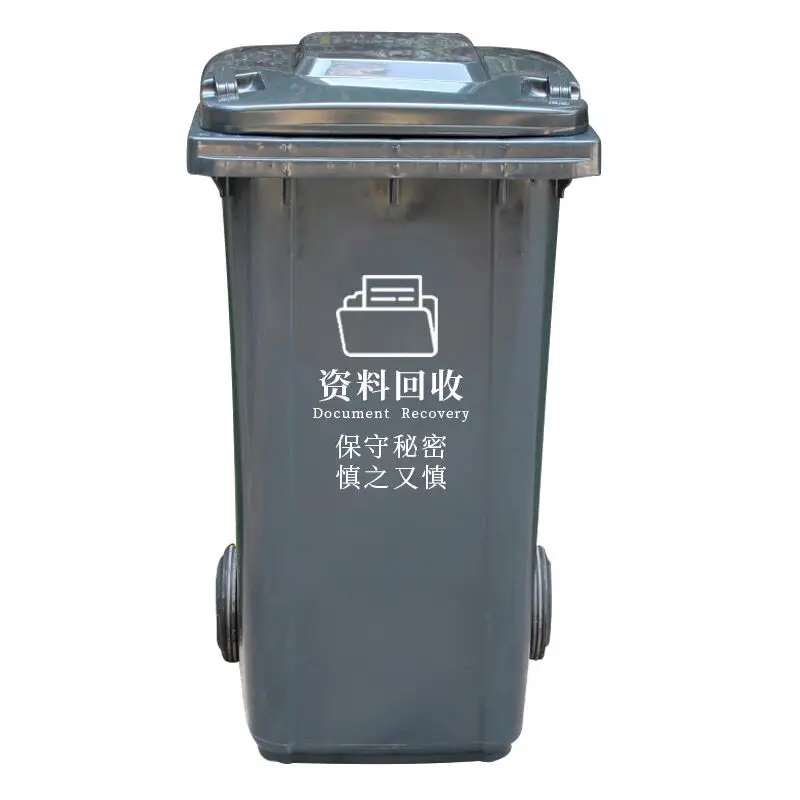 Cheap price yellow color plastic waste trolleys bin hospital medical dustbin with wheel