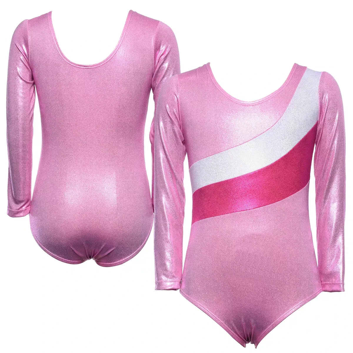 Professional manufacture high quality long sleeves women gymnastics leotards competition