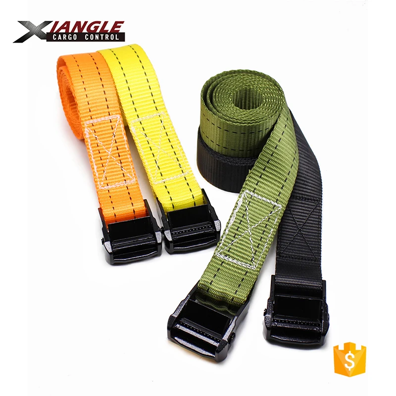 
Wholesale 2inch 35mm black e coating metal cam lock buckle lashing tie-down belt straps 
