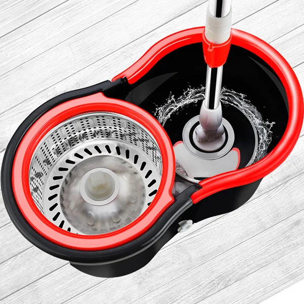 Hand free wash replaceable mop 360 spin twist mop microfiber wringer Flat floor cleaning mop with rotating barrel