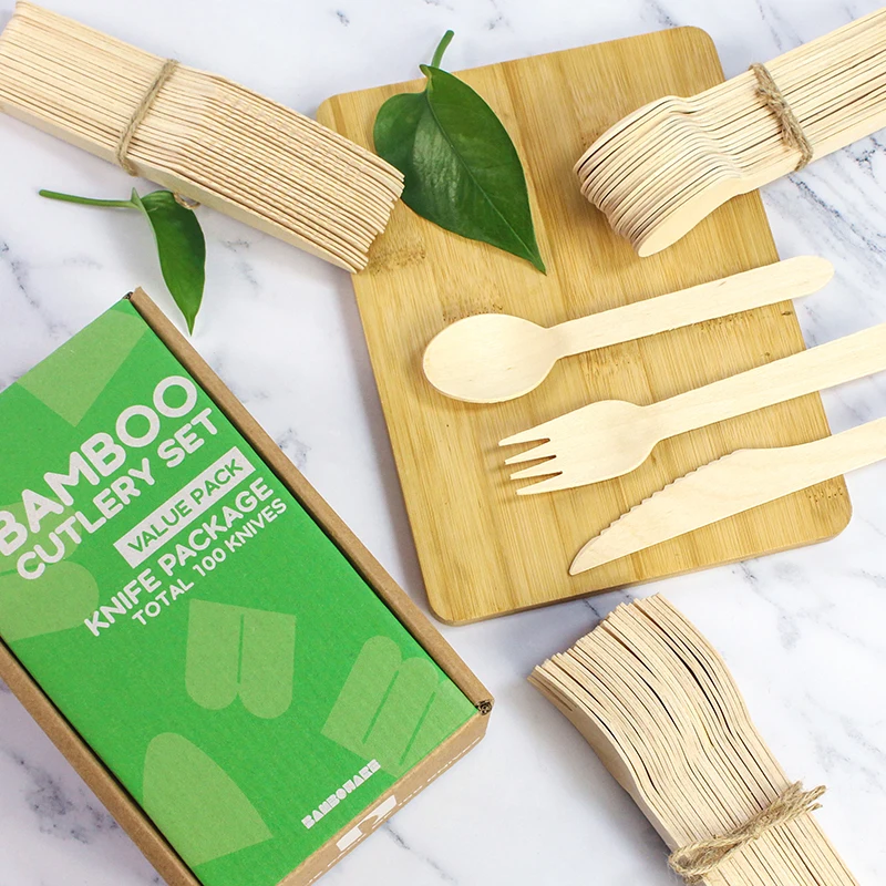 High Quality Eco Wooden Disposable Cutlery Set With Cheap Price