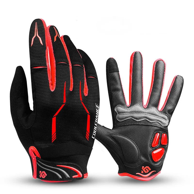 CoolChange Winter Cycling Gloves Touch Screen Riding MTB Bike Gloves Sport Full Finger GEL Padding Motorcycle Bicycle Gloves