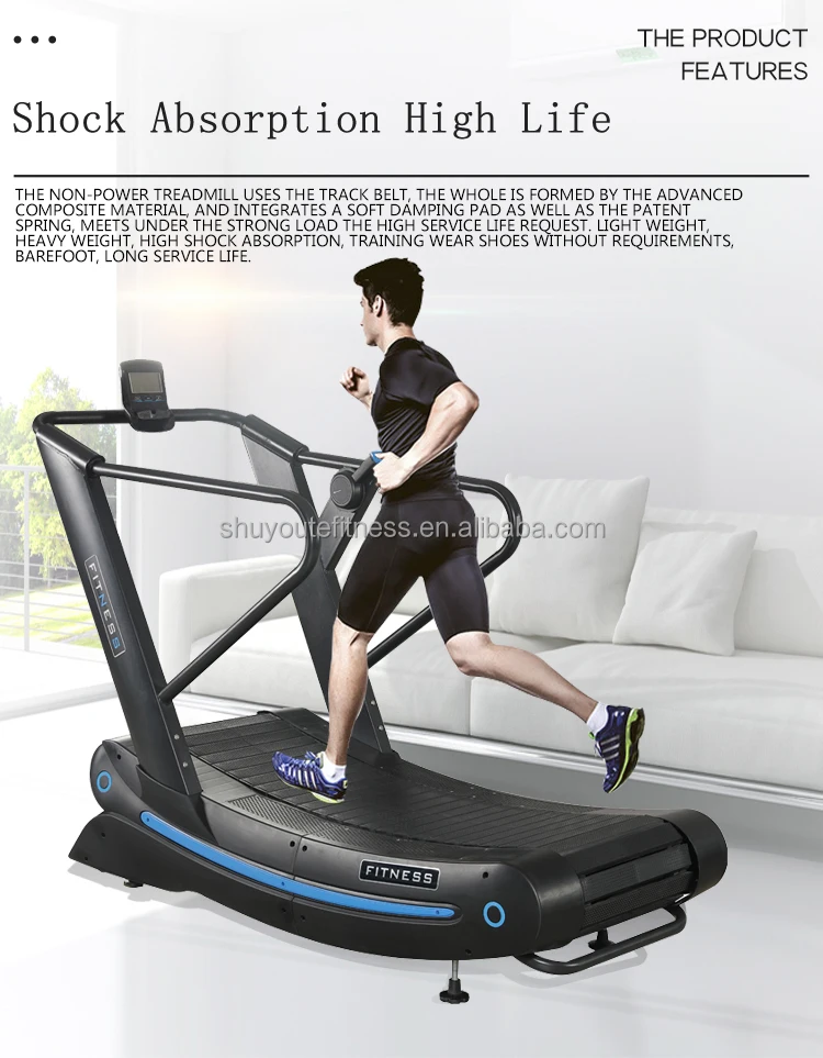 Shuyou Te Hot Selling Commercial Gym Equipment Treadmill Unpowered Curved Treadmill Exercise Runner Machine