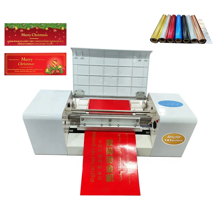 Amydor 360A Single Sheet Feed Paper invitation Cards Digital Foil Printer Stamping Machine