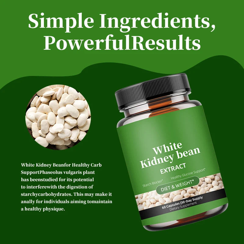 OEM Vegetarian Weight Management White Kidney bean extract capsules Fat burning boost metabolism appetite suppressant supplement