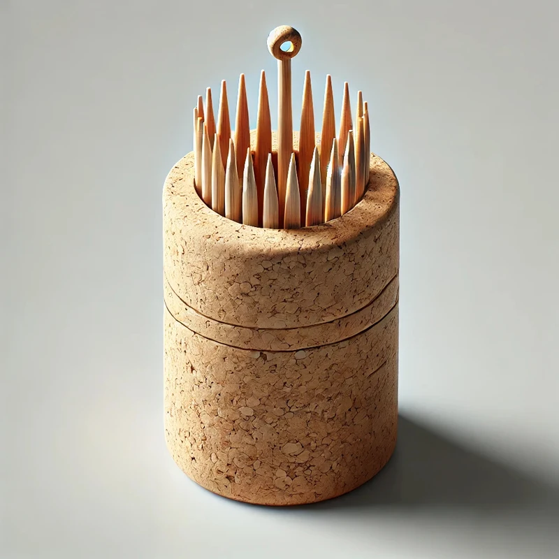 Glass Cork Toothpick Holder Decorative Cork Top Kitchen Tooth Pick Display Container