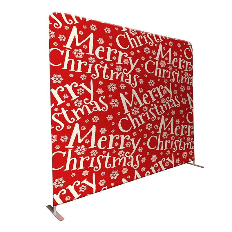 Custom Size 8ft Trade Show Advertising Banner Tension Fabric Display Portable Backdrop Stand Factory Sale Trade Show Equipment
