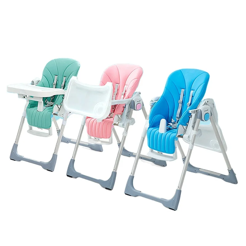 Factory promotion living room pu/knitting pp baby plastic dining chair high chair baby feeding