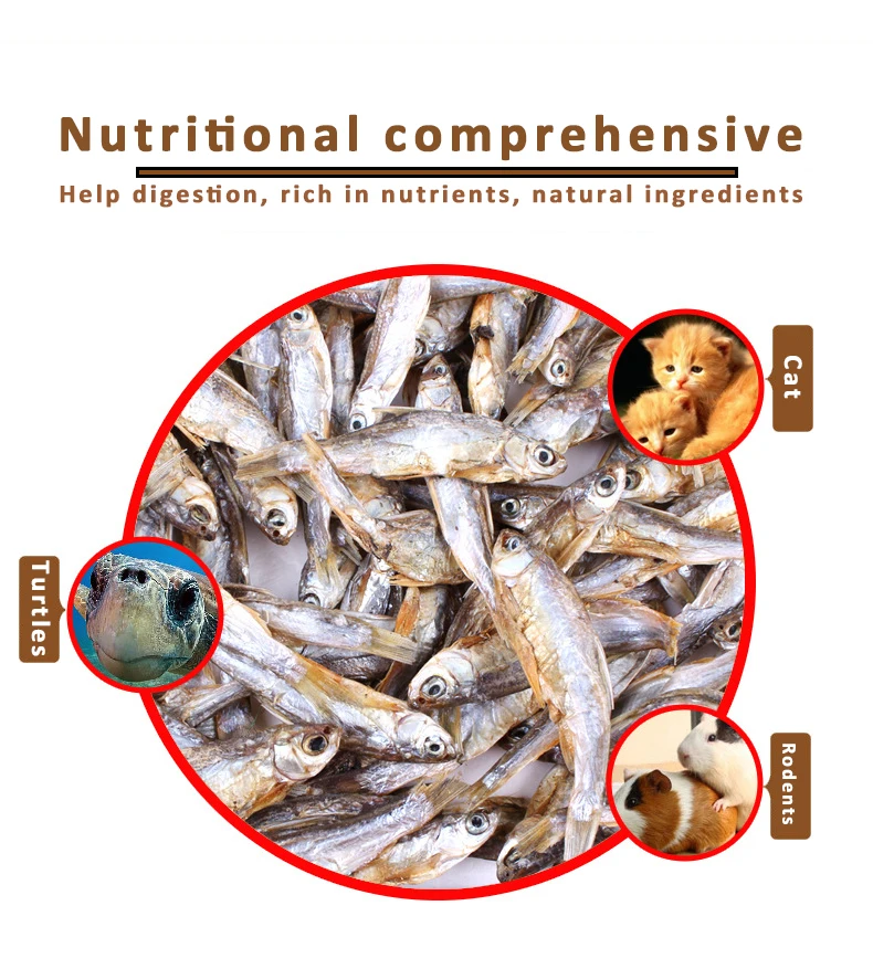 
Manufacture Dry Fish Dog Treats Cat Snacks Puppy Food Pet Snacks dried Fish Food for Pets Snacks Capelin food 