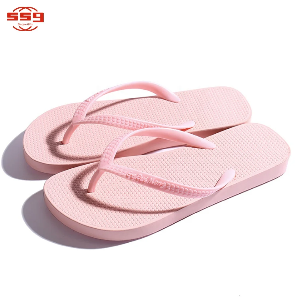 High Quality Promotional Custom Logo Advertising PVC Flip-flops Slippers Women Flip Flop Sandals