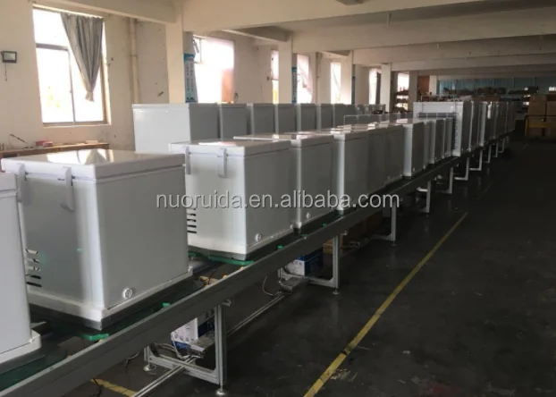 12V DC solar deep chest freezer with battery powered freezer solar refrigerator with solar panel