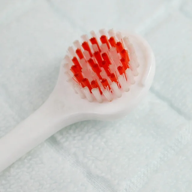 dental oral care round head tongue cleaner toothbrush