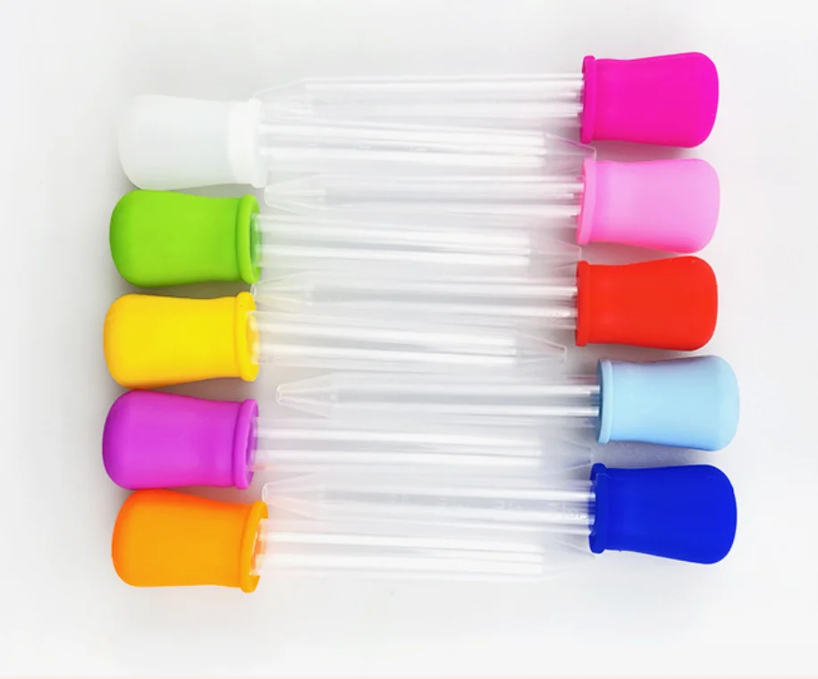 Clear Baby dropper medicine feeder Liquid Droppers Silicone 5 ml Liquid Medicine Eye Dropper With Bulb Tip For Kids