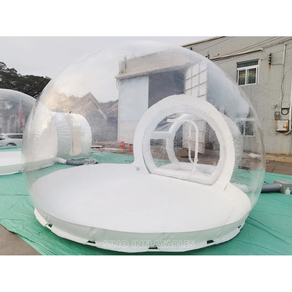 5m clear top bubble inflatable balloon dome with airtight frame for family parties or glamping from inflatable tent factory