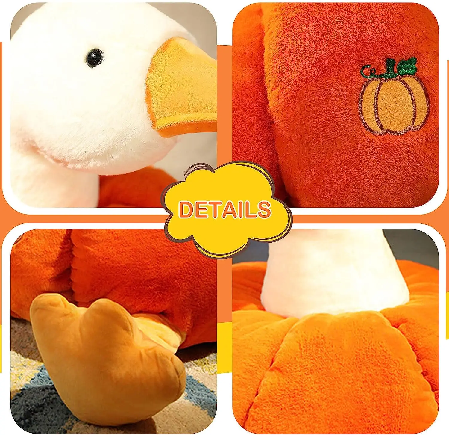 Floor Mat Sleep Pillow Big white goose pillow plush toy Duck goose Animal Stuffed Swan Goose plushie
