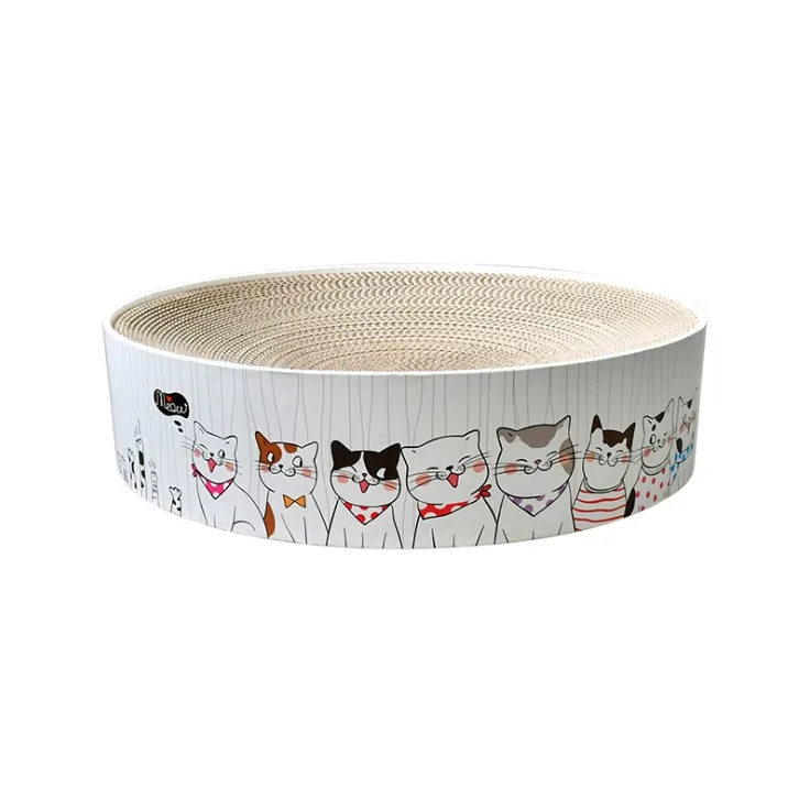 Круглая форма кошка кровать спальный игры для отдыха и когтеточки для кошек гофрированной Когтеточка для кошек нового дизайна