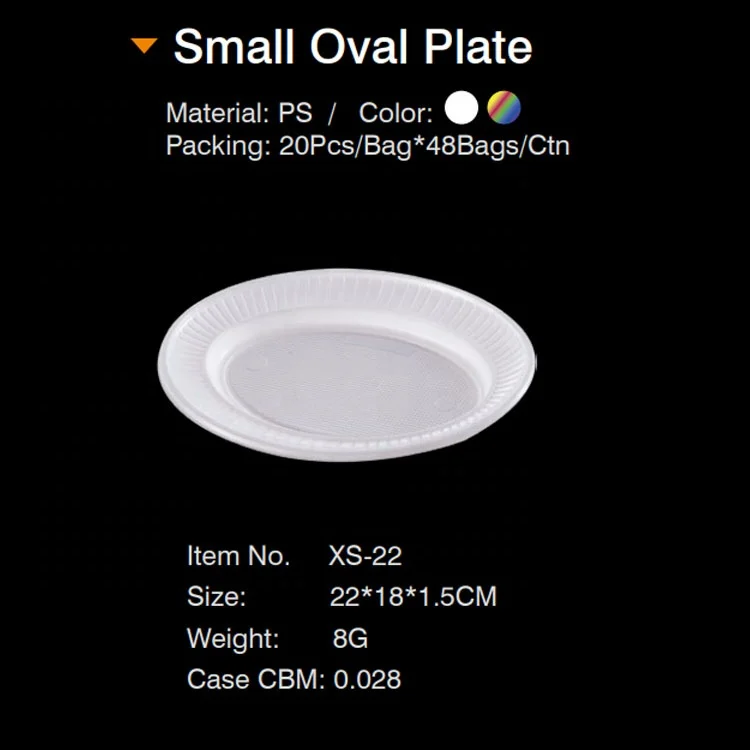 Factory Directly Food Plastic Plate Oval Plastic Plate Restaurant Serving  Disposable Tool plastic plates reusable
