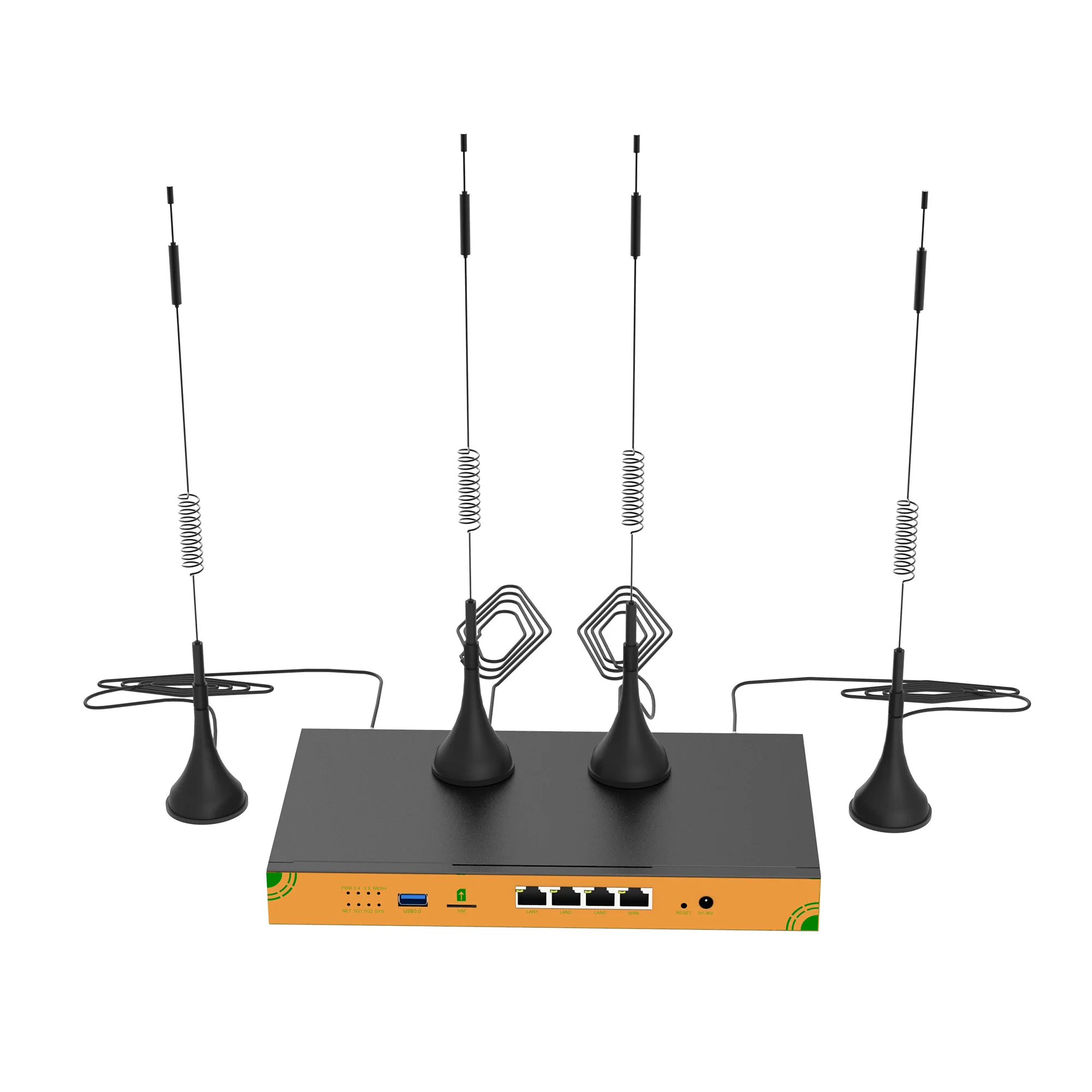 Huastlink 10/100/1000Mbps 4 Ports Gateway Support VLAN 12V 24V Power 5G Router Gateway With Long External Antennas