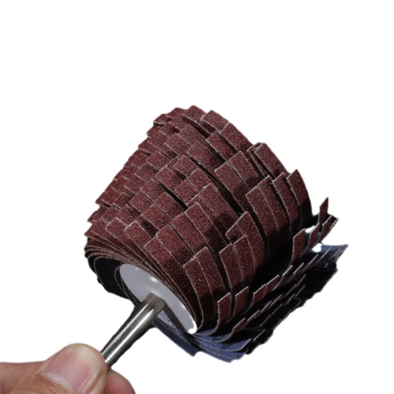 Abrasive cloth with handle wheel Abrasive paper wheel Wood polishing wheel Inner wall grinding and rust removal
