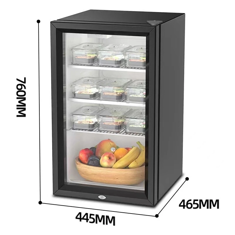 OEM factory bar equipment single door desk-top glass door mini refrigerator bar fridge for beer and soft drinks