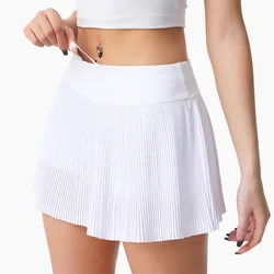 Hot Sale Girls Mini Activewear Pleated Tennis Skirt Oem Pleated Gym Athletic Skirt with shorts inside