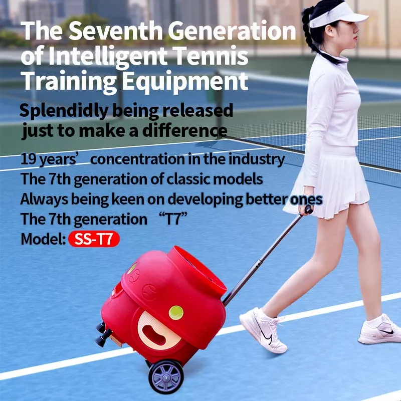 Siboasi 2024 New Launched Automatic Tennis Training Shooting Ball Machine App And Remote Control With Telescopic Rod