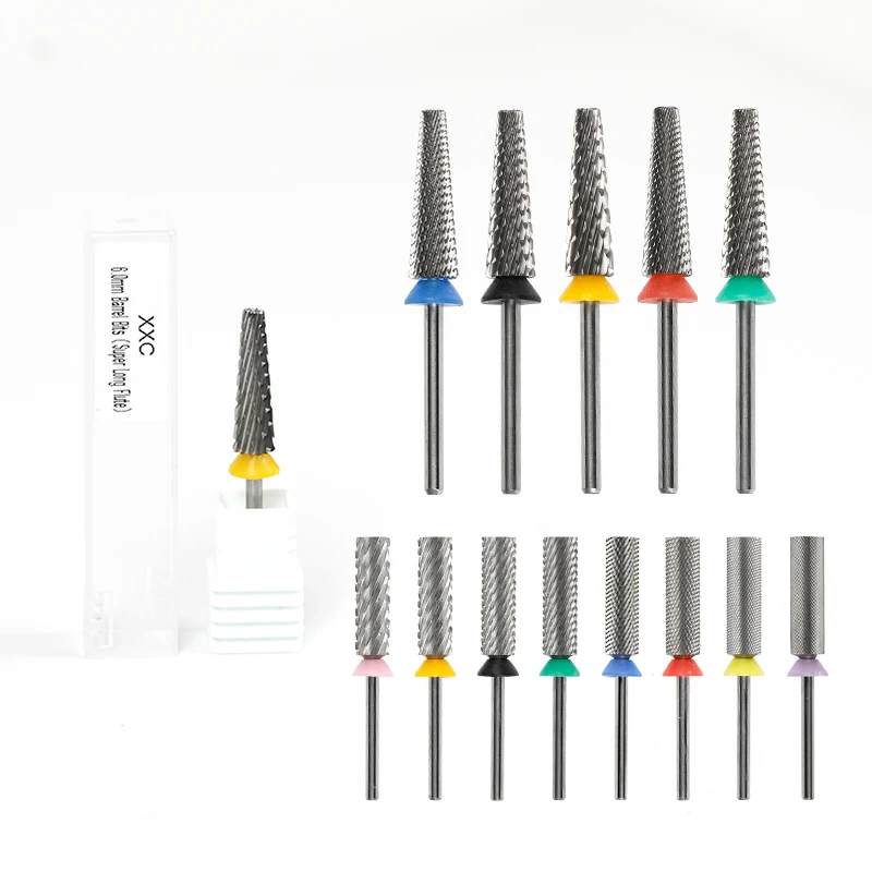 Nail Factory Supplies High Quality Deliver Fast Nail Bits Box Package Custom Tungsten Carbide Small Barrel Nail Drill Bit