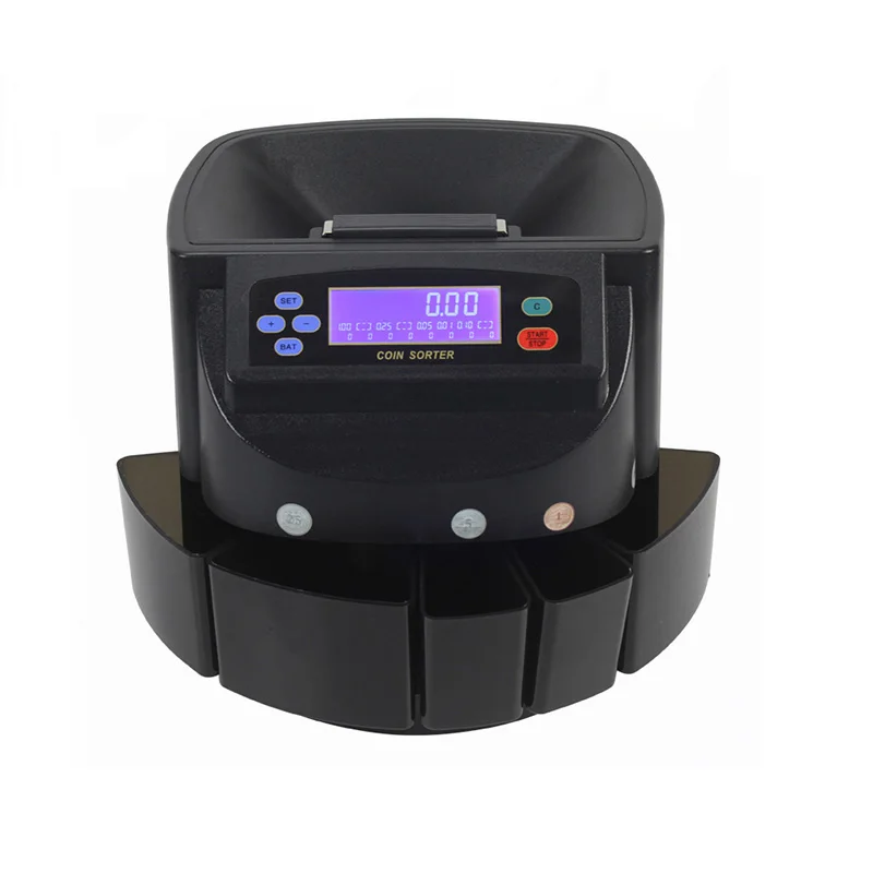 High Quality Coin Counters Sorters Machines Automatic Electronic Digital Sensor USD EUR LCD Display Contador De Monedas