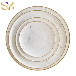 China fine bone 10.5 inch ceramic dinner plates dinnerware sets luxury