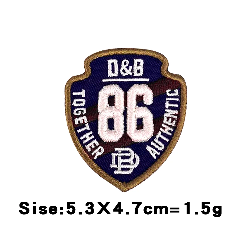 Wholesale high quality embroidered patch Iron on applique for clothing badge custom OEM edge Merrow  embroidery patches