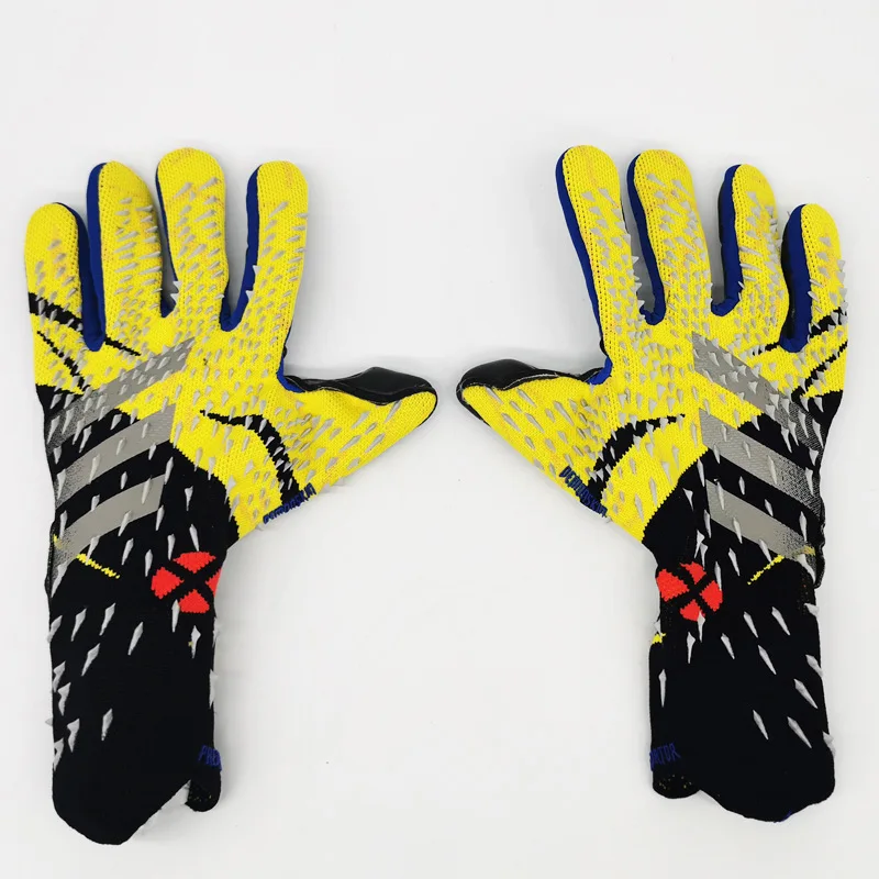 4MM Thickened Latex Goalkeeper Gloves No Finger Guard Non-slip Professional Goalkeeper Glove Football Goalie Gloves Child Adult