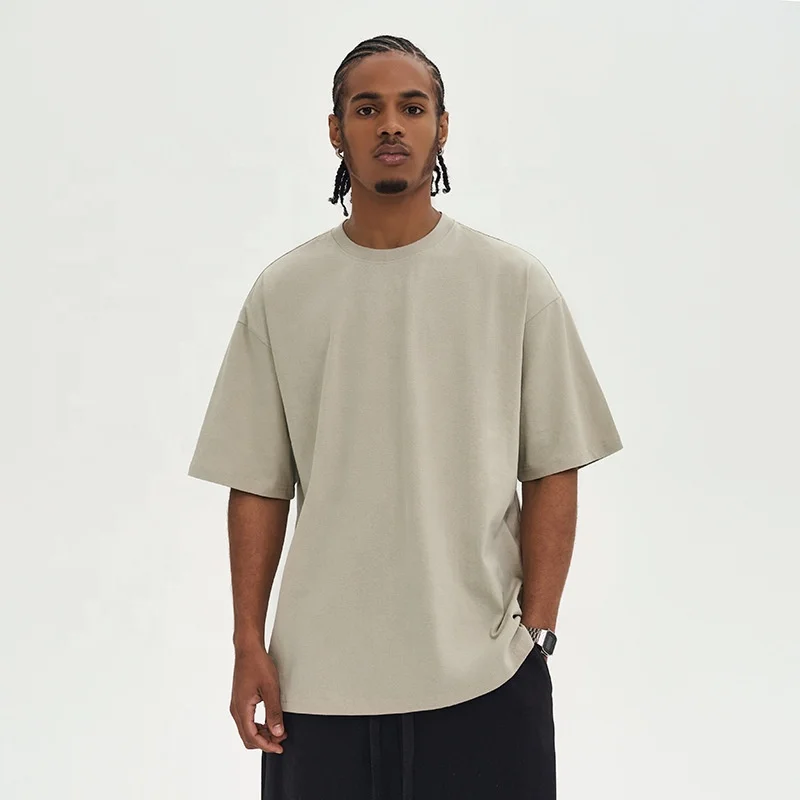 Plain Blank Vintage Drop Shoulder T-shirts 100% Cotton Heavyweight T Shirts Custom Logo Mens Oversized Plus Size Tshirts