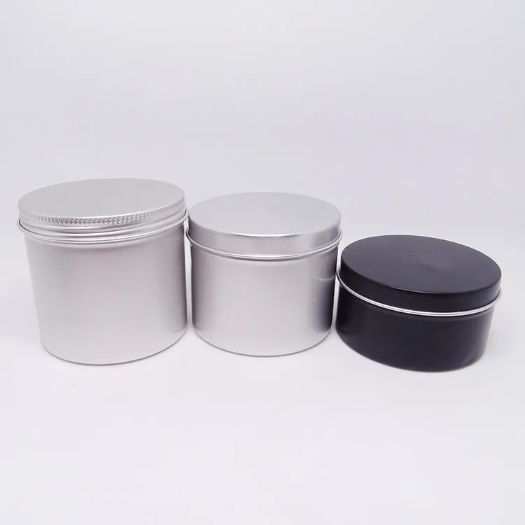 Manufacture Round Aluminum Tin Cans Jar 180ml 180g Empty Clear Window Tin with Slide Lid