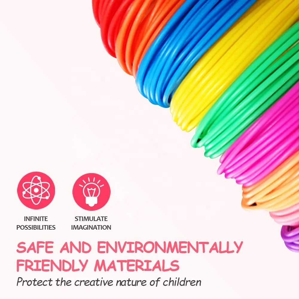LOL3D Factory Wholesale 1.75MM 5m/roll 10m/roll PLA 3d Filament for 3D Printing Pen