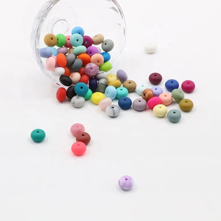 Wholesale Mixed Color Abacus Teething Mixed Color Silicone Beads