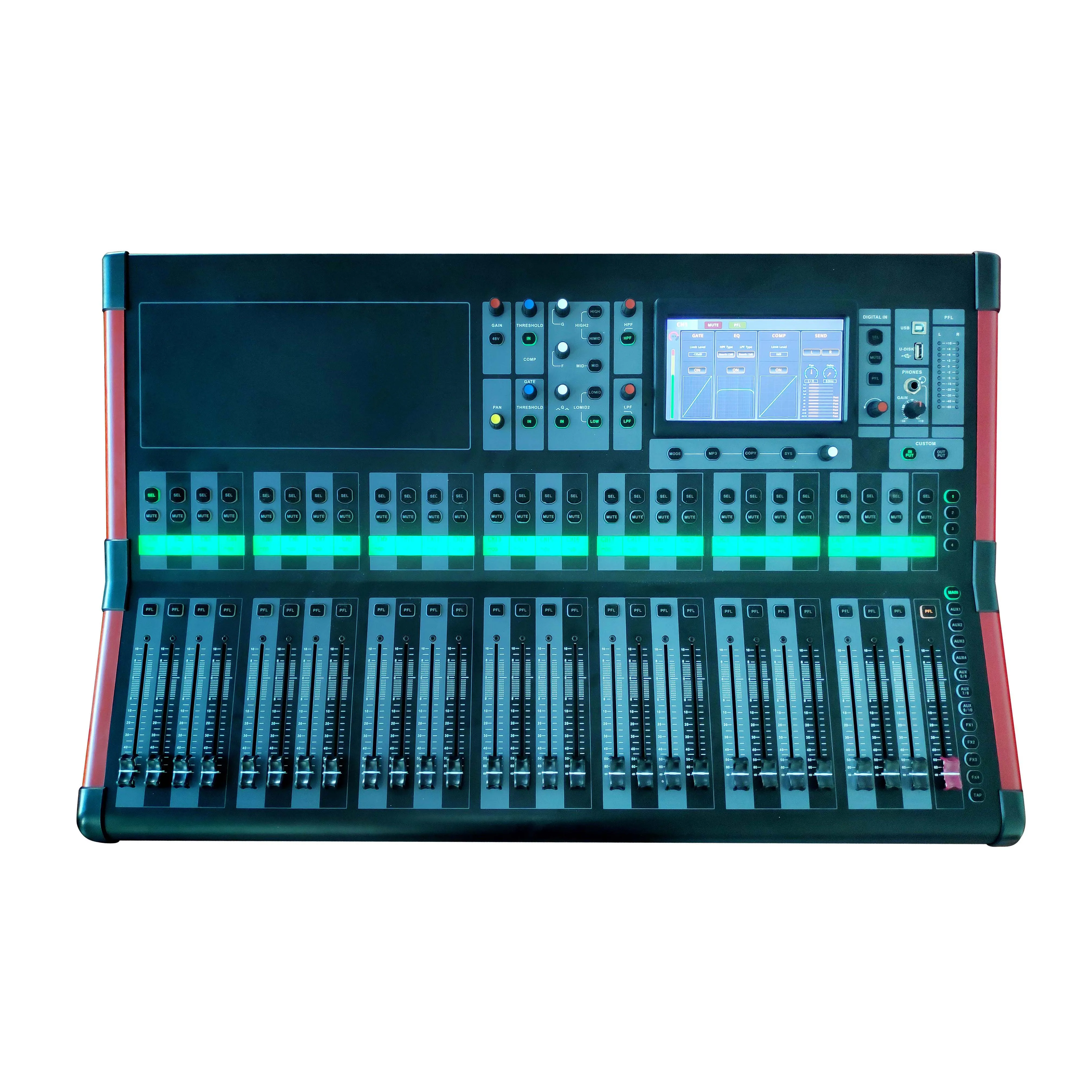 32 channel professional digital mixing console with cheap price high quality and touch screen