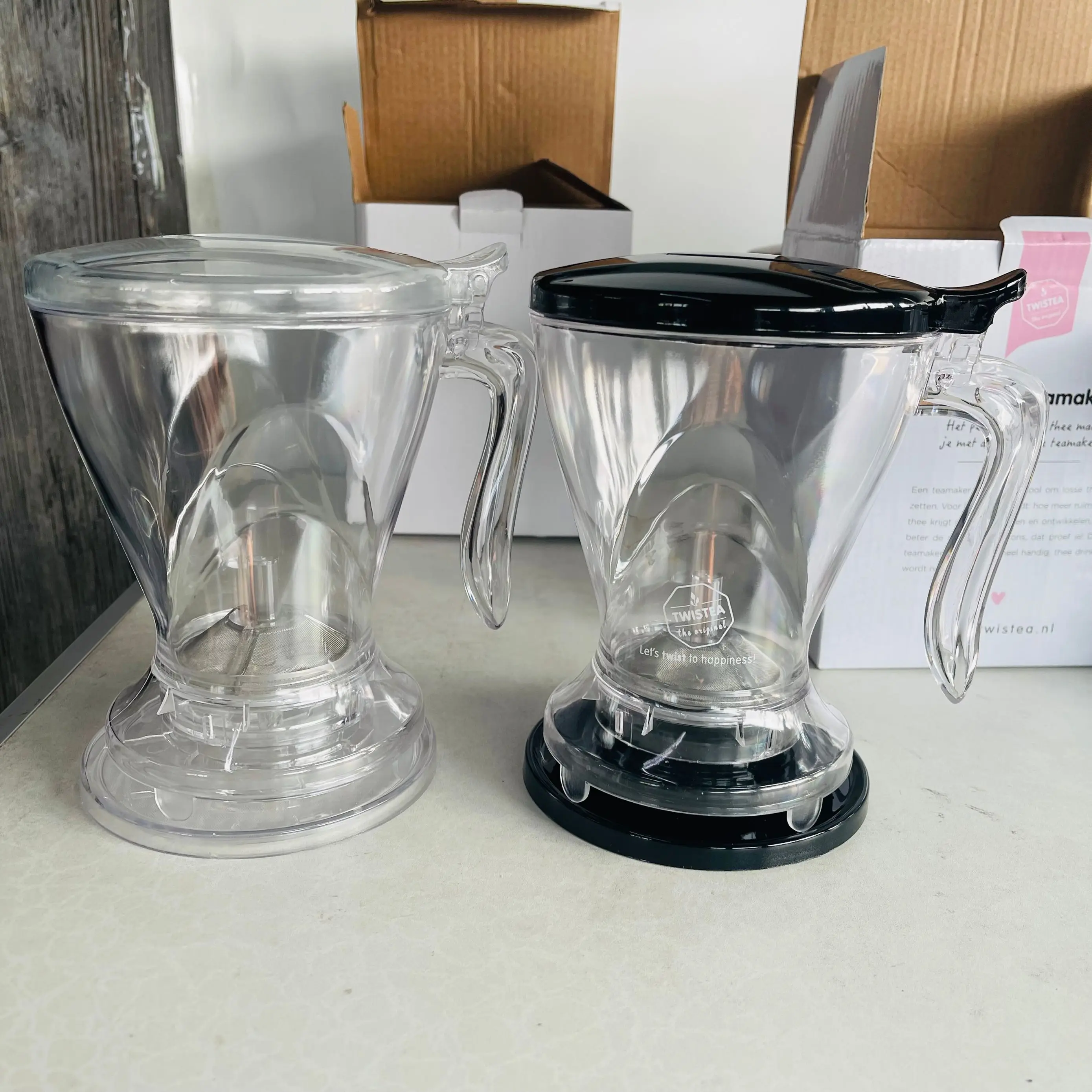 400ml Customized Clear Tea Infuser Magic Glass Tea Maker Leaf Tea Pot Bottom Dispensing Glass Teapot with Strainer