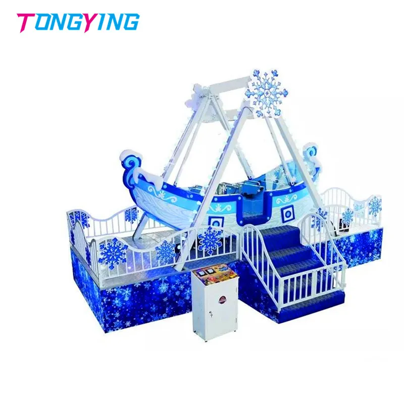 Playground Boating Boats Mini Amusement Park Cars CE Certificate 3D Embroidery 1 Set Fairground Wooden Ride Outdoor Kids CN;HEN