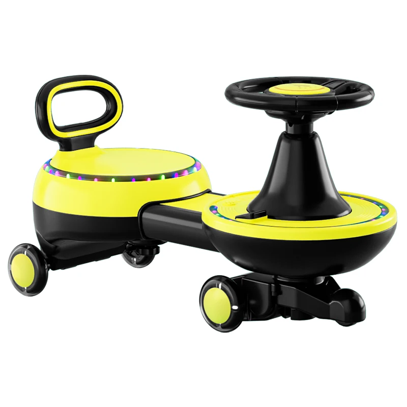 Factory stock kids swing cars ride on toys wiggle car baby 360 degree rotating electric happy swing car
