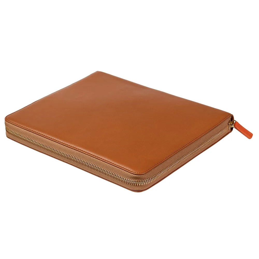 Custom Genuine Leather Accessories Organizer Set Travel Wallet Tablet PC Holder Bags
