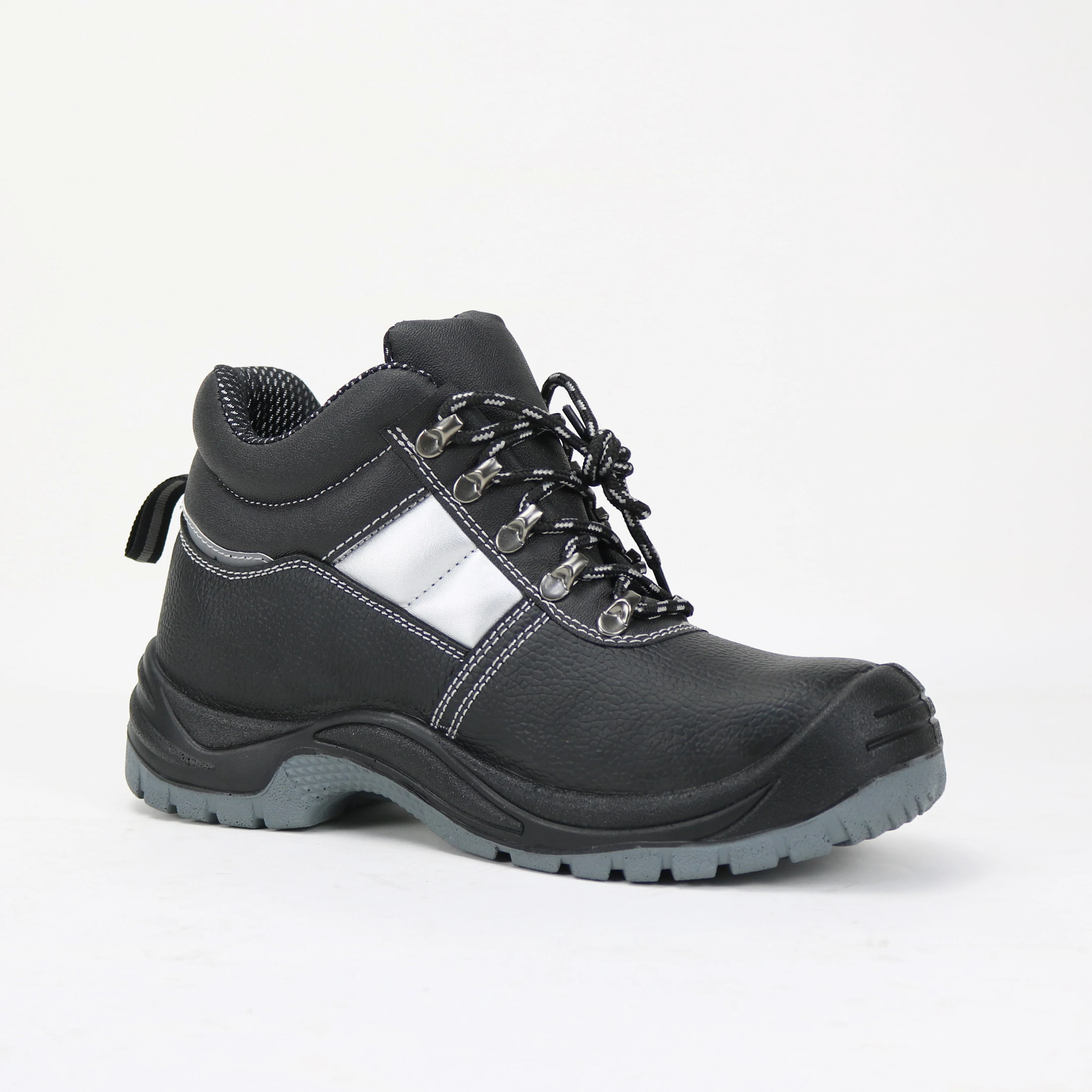 man leather work construction boots steel toe anti static hot selling cheap pu sole forklift safety shoes