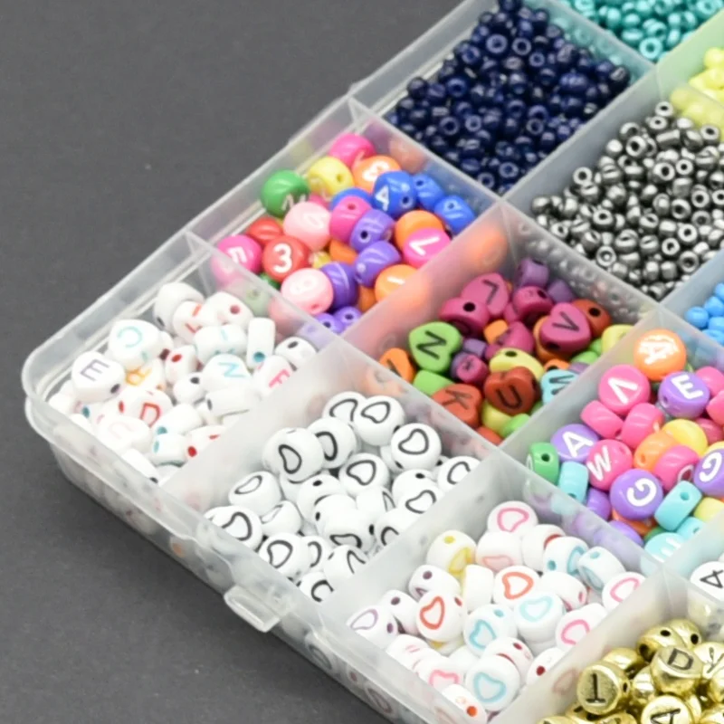 2mm 3mm 4mm Clay Beads Alphabet Letter Beads Pony Beads Set For Jewelry Making Diy Set Kit