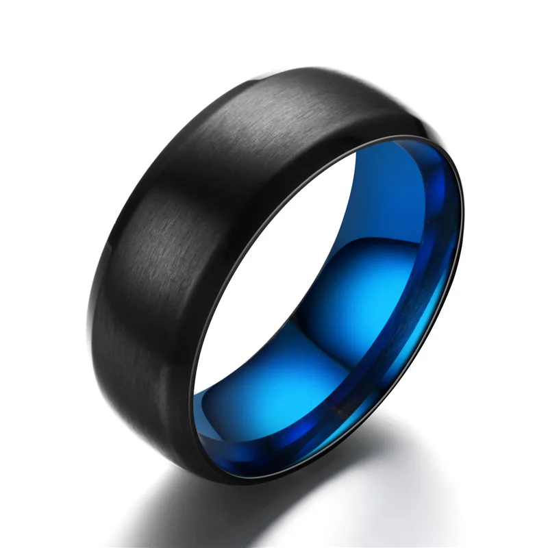 
Wholesale 2021 Fashion Black Tungsten Titanium Steel Ring Simple Luxury Light Finger Ring For Man 